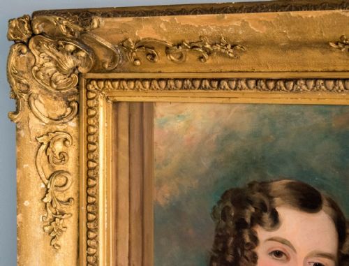 SUPERB LARGE PAIR OF LATE GEORGIAN OIL PORTRAITS - ADDITIONAL PHOTO 6