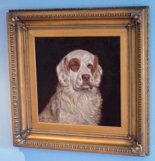 FINE OIL PAINTING OF A DOG BY MONICA F GRAY - ADDITIONAL PHOTO 1
