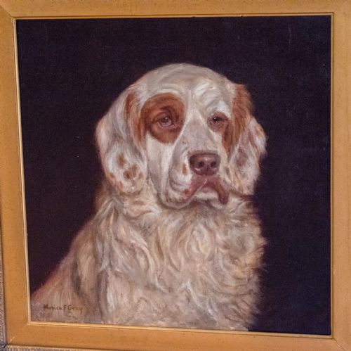 FINE OIL PAINTING OF A DOG BY MONICA F GRAY - ADDITIONAL PHOTO 2