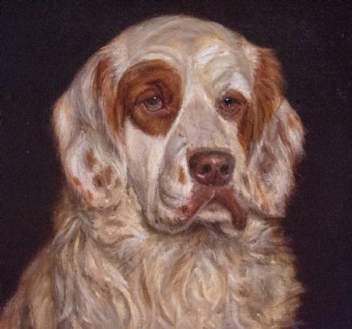 FINE OIL PAINTING OF A DOG BY MONICA F GRAY - ADDITIONAL PHOTO 4