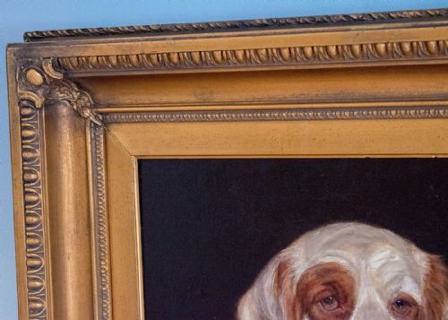 FINE OIL PAINTING OF A DOG BY MONICA F GRAY - ADDITIONAL PHOTO 5