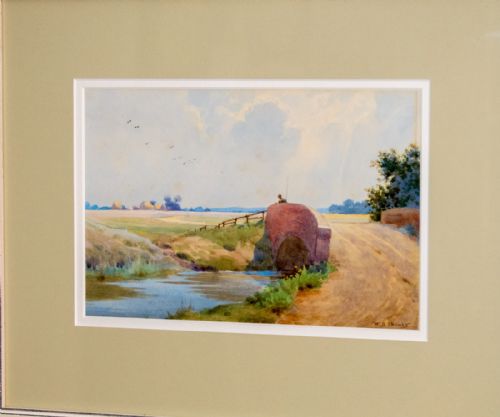 FLY FISHING WATERCOLOUR BY WILLIAM BARTOL THOMAS - ADDITIONAL PHOTO 2