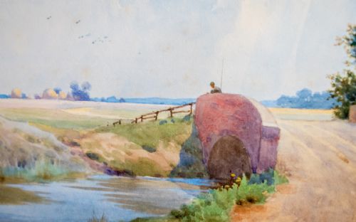 FLY FISHING WATERCOLOUR BY WILLIAM BARTOL THOMAS - ADDITIONAL PHOTO 4