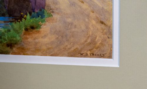 FLY FISHING WATERCOLOUR BY WILLIAM BARTOL THOMAS - ADDITIONAL PHOTO 5