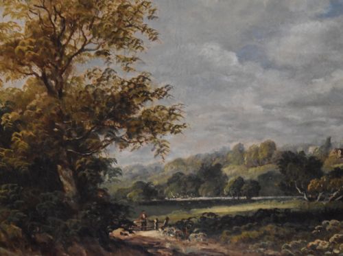 VICTORIAN LANDSCAPE OIL PAINTING - ADDITIONAL PHOTO 3