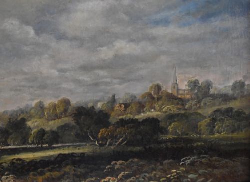 VICTORIAN LANDSCAPE OIL PAINTING - ADDITIONAL PHOTO 5