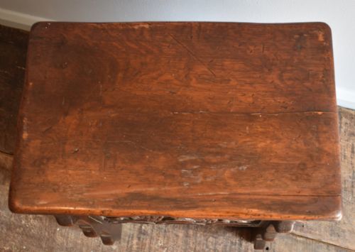 ELIZABETHAN STYLE OAK BOX STOOL - ADDITIONAL PHOTO 4