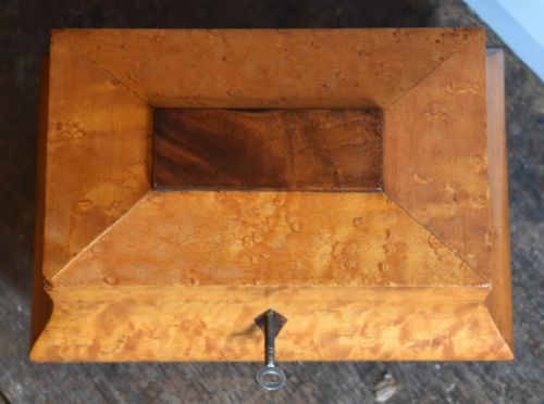 FINE AND UNUSUAL SATINWOOD TEA CADDY - ADDITIONAL PHOTO 1