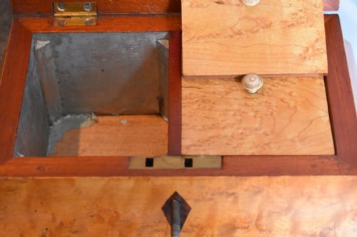 FINE AND UNUSUAL SATINWOOD TEA CADDY - ADDITIONAL PHOTO 8