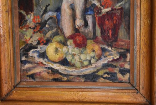 STILL LIFE OIL PAINTING BY EVELYN CLUTTONBROCK - ADDITIONAL PHOTO 4