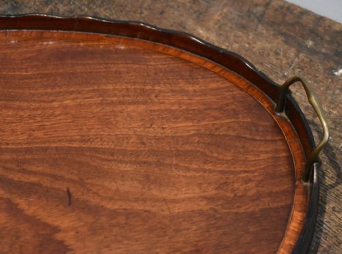 FINE GEORGIAN MAHOGANY OVAL TRAY - ADDITIONAL PHOTO 2