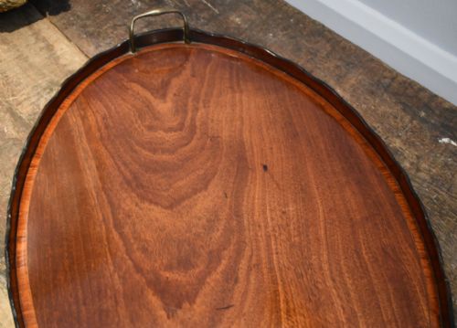 FINE GEORGIAN MAHOGANY OVAL TRAY - ADDITIONAL PHOTO 5