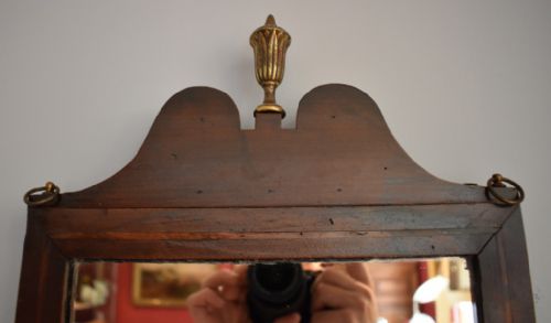 SMALL GEORGIAN FRUITWOOD MIRROR - ADDITIONAL PHOTO 4