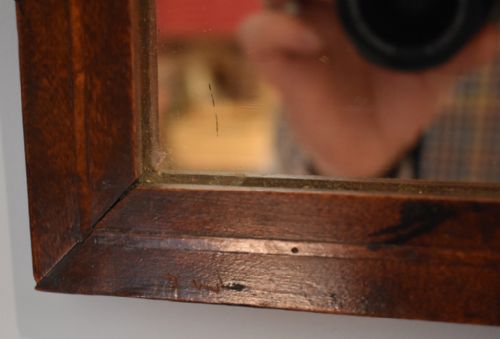 SMALL GEORGIAN FRUITWOOD MIRROR - ADDITIONAL PHOTO 6