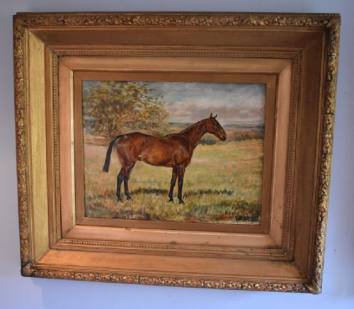 A FINE PAIR OF OIL PAINTINGS OF HORSES BY W WASDELL TRICKETT - ADDITIONAL PHOTO 3
