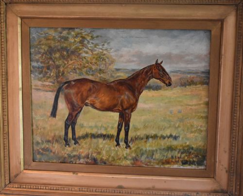 A FINE PAIR OF OIL PAINTINGS OF HORSES BY W WASDELL TRICKETT - ADDITIONAL PHOTO 7