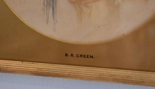 WATERCOLOUR PORTRAIT OF A YOUNG WOMAN BY BENJAMIN RICHARD GREEN - ADDITIONAL PHOTO 3