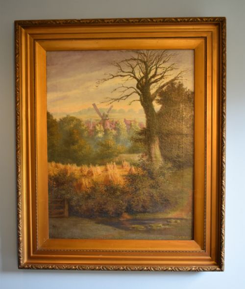 large victorian landscape oil painting - CATEGORY: ANTIQUE ART - DATED VICTORIAN