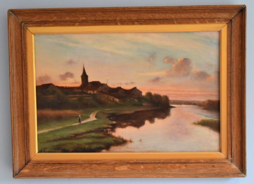 PAIR OF FRENCH LANDSCAPE OIL PAINTINGS - ADDITIONAL PHOTO 7