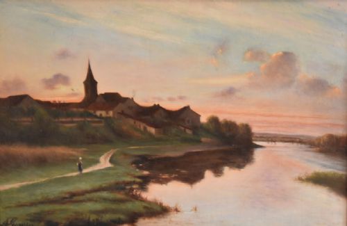 PAIR OF FRENCH LANDSCAPE OIL PAINTINGS - ADDITIONAL PHOTO 9