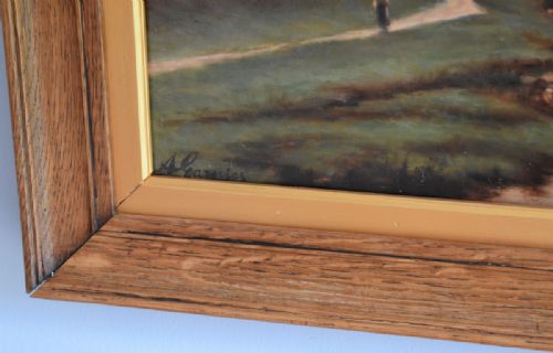 PAIR OF FRENCH LANDSCAPE OIL PAINTINGS - ADDITIONAL PHOTO 10