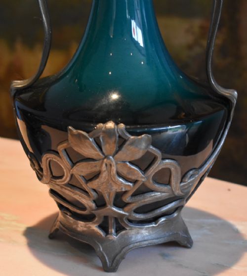 SUPERB PAIR OF ART NOUVEAU VASES - ADDITIONAL PHOTO 3