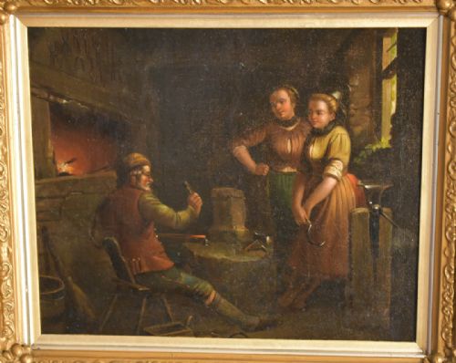 DUTCH OIL PAINTING AFTER TENIERS - ADDITIONAL PHOTO 2