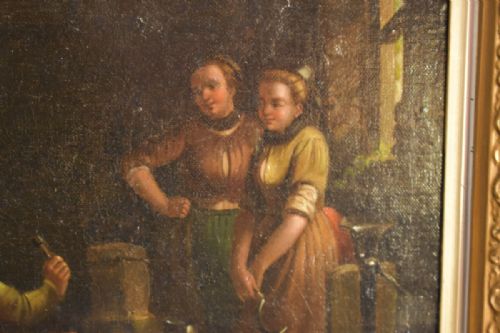 DUTCH OIL PAINTING AFTER TENIERS - ADDITIONAL PHOTO 4