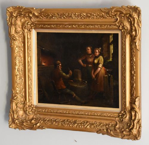 DUTCH OIL PAINTING AFTER TENIERS - ADDITIONAL PHOTO 6