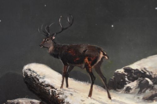 'THE MIDNIGHT HOUR' OIL PAINTING BY CLARENCE ROE - ADDITIONAL PHOTO 3
