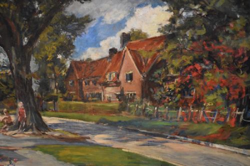 LANDSCAPE OIL PAINTING WITH CHILDREN BY NANCY HUNTLY - ADDITIONAL PHOTO 2