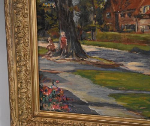 LANDSCAPE OIL PAINTING WITH CHILDREN BY NANCY HUNTLY - ADDITIONAL PHOTO 3