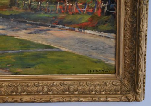 LANDSCAPE OIL PAINTING WITH CHILDREN BY NANCY HUNTLY - ADDITIONAL PHOTO 4