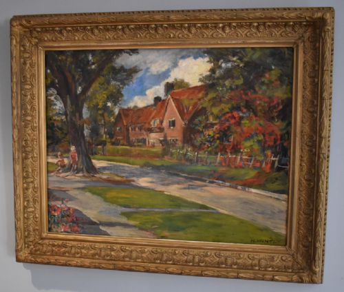 LANDSCAPE OIL PAINTING WITH CHILDREN BY NANCY HUNTLY - ADDITIONAL PHOTO 5
