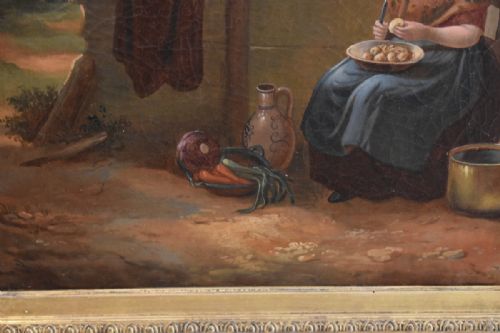 LARGE VICTORIAN OIL PAINTING IN SUPERB GILT FRAME - ADDITIONAL PHOTO 7