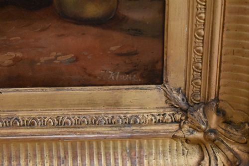 LARGE VICTORIAN OIL PAINTING IN SUPERB GILT FRAME - ADDITIONAL PHOTO 10