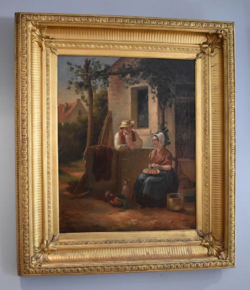 LARGE VICTORIAN OIL PAINTING IN SUPERB GILT FRAME - ADDITIONAL PHOTO 11