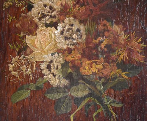 FINE OIL PAINTING ON OAK PANEL - ADDITIONAL PHOTO 5