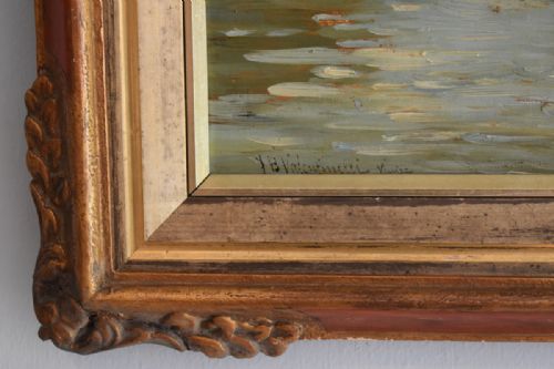 VENETIAN OIL PAINTING BY JEANBAPTISTE VALENTINELLI - ADDITIONAL PHOTO 6