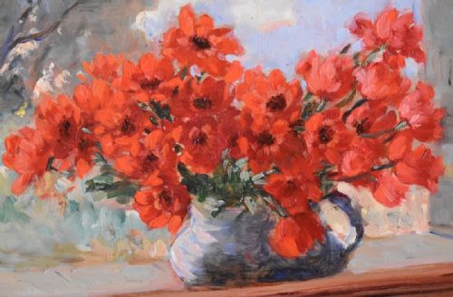 ITALIAN OIL PAINTING OF FLOWERS - ADDITIONAL PHOTO 4