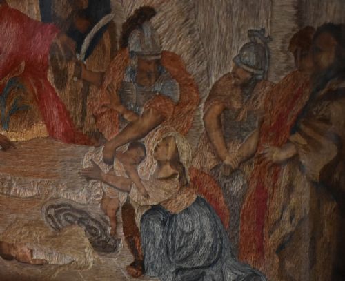 GEORGIAN NEEDLEWORK 'THE JUDGEMENT OF SOLOMAN' - ADDITIONAL PHOTO 2