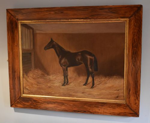 FINE OIL PAINTING OF A HORSE BY MADAMS - ADDITIONAL PHOTO 1