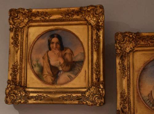 SUPERB SMALL PAIR OF WATERCOLOUR PORTRAITS - ADDITIONAL PHOTO 2