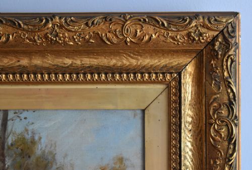 LARGE OIL PAINTING BY CHARLES W OSWALD - ADDITIONAL PHOTO 9