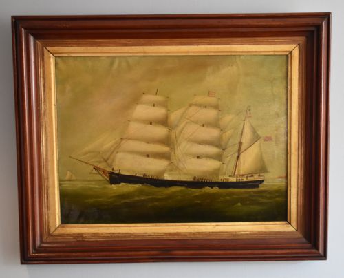 FINE VICTORIAN MARINE OLEOGRAPH - ADDITIONAL PHOTO 1
