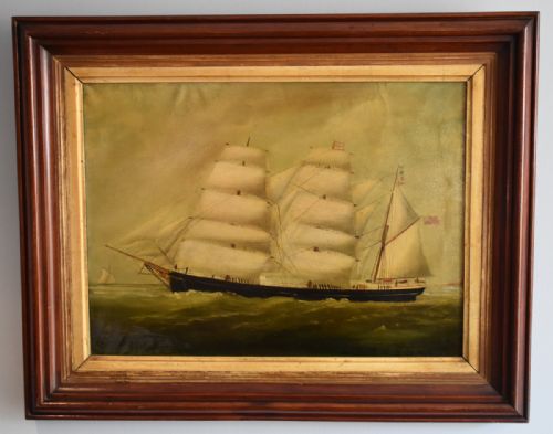 FINE VICTORIAN MARINE OLEOGRAPH - ADDITIONAL PHOTO 2