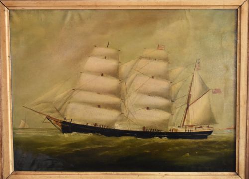 FINE VICTORIAN MARINE OLEOGRAPH - ADDITIONAL PHOTO 5