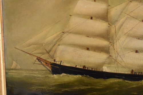 FINE VICTORIAN MARINE OLEOGRAPH - ADDITIONAL PHOTO 6