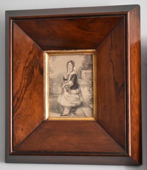 PAIR OF EARLY VICTORIAN PRINTS IN SUPERB ROSEWOOD FRAMES - ADDITIONAL PHOTO 5