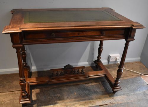 WALNUT WRITING OR LIBRARY TABLE - ADDITIONAL PHOTO 2
